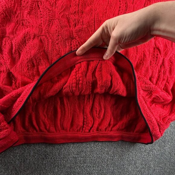 COOGI Australia Red Knit Pullover Sweater Spell Out Logo 3D Biggie 4XL Cotton - Picture 4 of 16